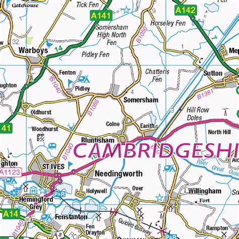 Cambridgeshire County Map : XYZ Maps