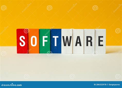 Software Word Concept On Building Blocks Text Stock Photo Image Of