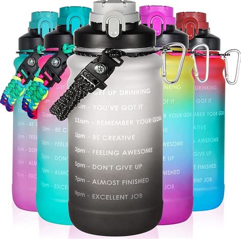 Amazon AMITER Half Gallon 64oz Water Bottle With Straw