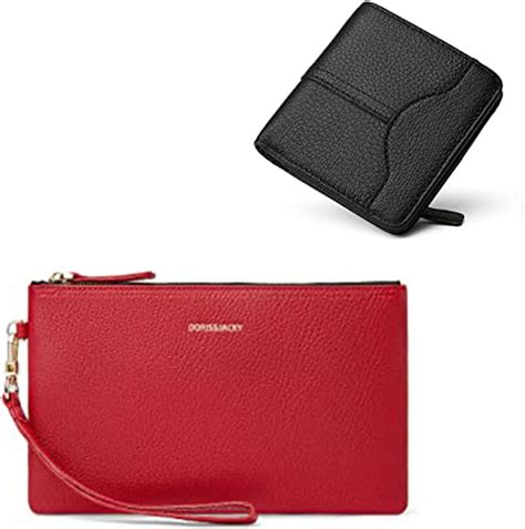 Amazon DORIS JACKY Small Leather Bifold Wallet For Women Leather