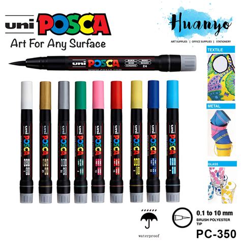 Uni Posca Water Based Colour Paint Marker Pc K Bullet Chisel Broadtip