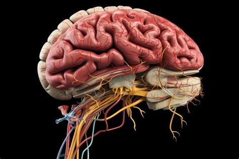 Premium AI Image | a human brain with many veins and arteries