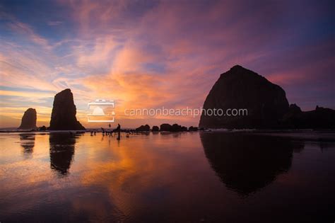 Best Oregon Coast Sunset at Haystack Rock - Cannon Beach Photo