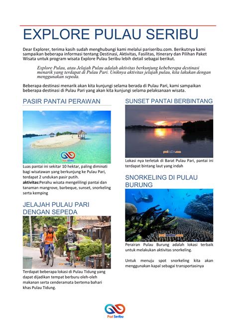 Dokumen Paket Wisata Pulau Pari Pdf