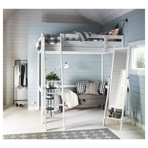 StorÅ Loft Bed Frame White Stain 140x200 Cm Ikea