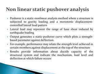 Non Linear Static Pushover Analysis Ppt