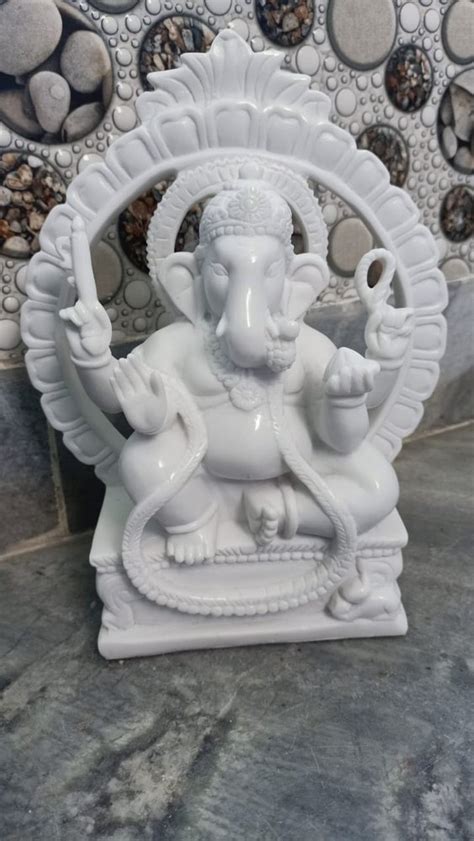 White Marble Ganesh Statue Size 18inch At Rs 25000 In Ramgarh ID