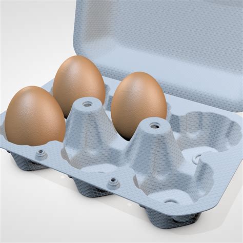 egg box  model turbosquid