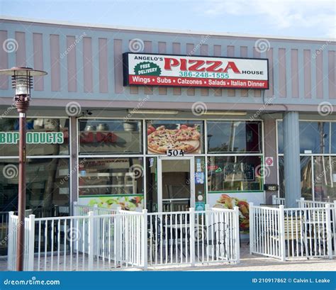 Angelo`s Pizza Daytona Beach Florida Editorial Photography Image Of