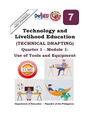 Tle Slm Q M Pdf Tle Technical Drafting Quarter Module