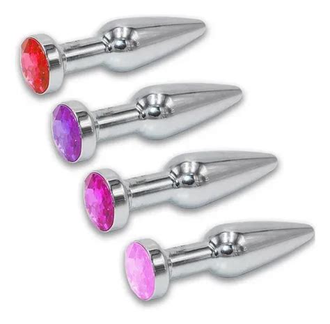 Tapón anal cónico de acero con cristal Talla S Color rosa MercadoLibre