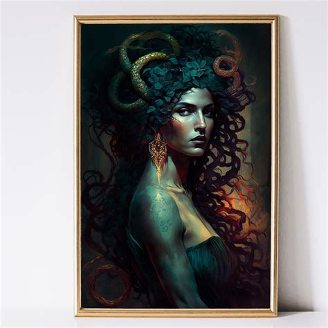 Medusa Greek Goddess Art, Greek Mythology Art , Fantasy Art, Mythical Art, Magical Art, Digital ...