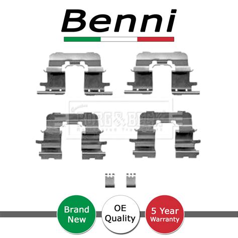 Brake Pads Fitting Kit Rear Benni Fits Toyota Avensis 2001 2006 2 0 D