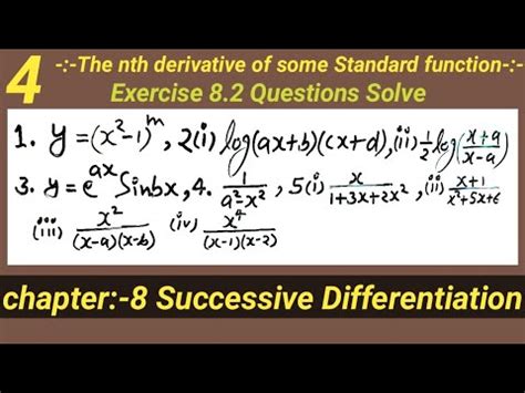 Bsc St Year Maths Chapter Successive Differentiation Exercise