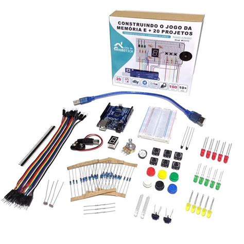 Kit Iniciante Robótica Para Arduino Tutorial De 100 Pcs no Shoptime