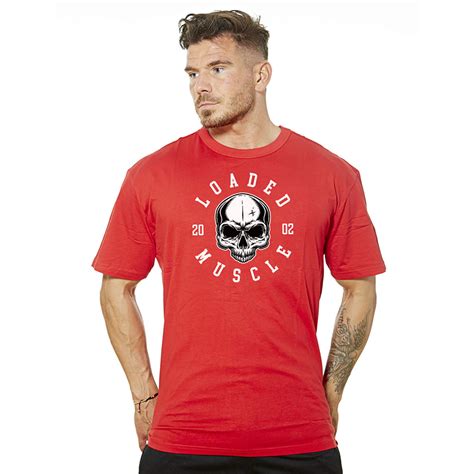 Loaded Skull Tee Red Fra Loaded Wear