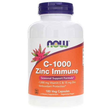 C 1000 Zinc Immune NOW Foods