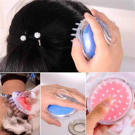 Soft Silicone Shampoo Scalp Shower Body Washing Hair Massage Massager