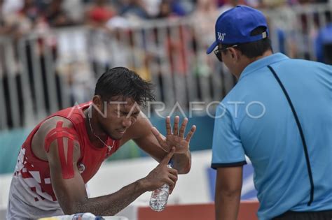 Semifinal Voli Pantai Pria Indonesia Vs Indonesia Antara Foto