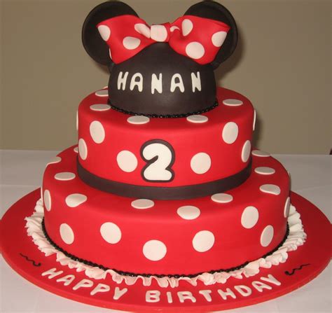 Let Them Eat Cake Two Tier Minnie Mouse Cake With Ears