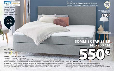 Promo Sommier Tapissier Basic C10 Tête De Lit H10 Plain chez JYSK