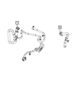 68481140AE Heater Supply And Return Hose And Tube 2021 2022 Jeep