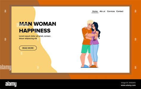 Man Woman Happiness Vector Stock Vector Image And Art Alamy