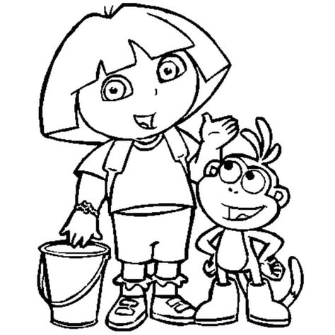 Coloriage Dora L Exploratrice En Ligne Gratuit Imprimer