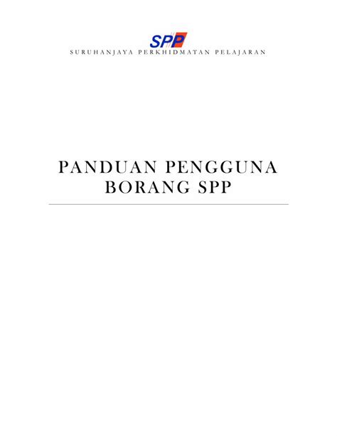 PDF Manual Pengguna Borang SPP8i V1 PDFSLIDE TIPS