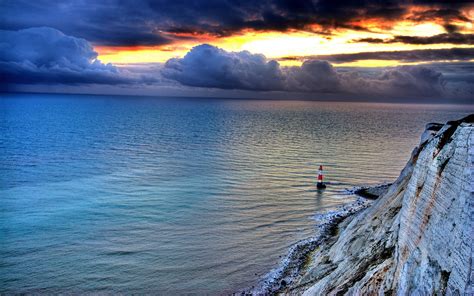 Wallpaper Sunlight Sunset Sea Bay Lake Water Rock Nature