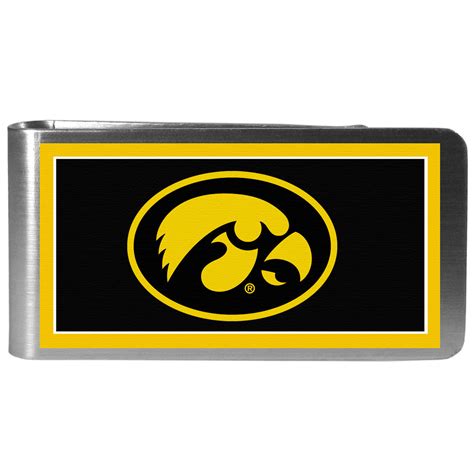 Iowa Hawkeyes Steel Logo Money Clip - Clip Art Library