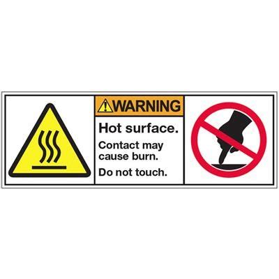 ANSI Warning Labels Hot Surface Emedco