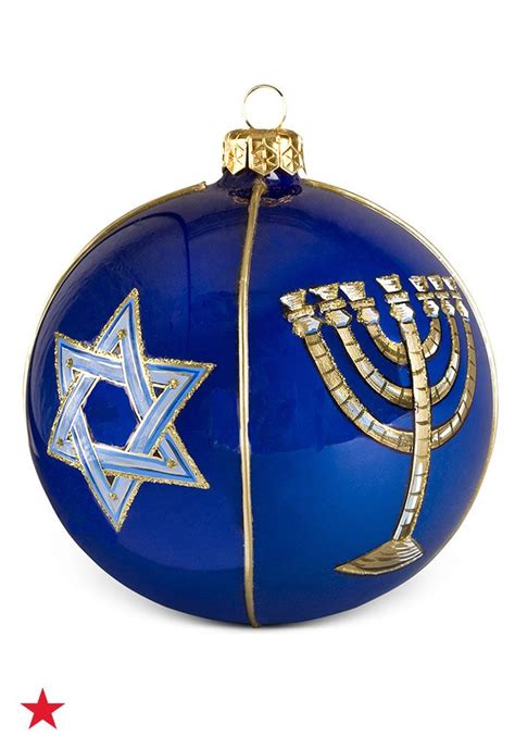 Need Hanukkah T Ideas This Stunning Ornament With A Menorah And Star Of David Motif Is One