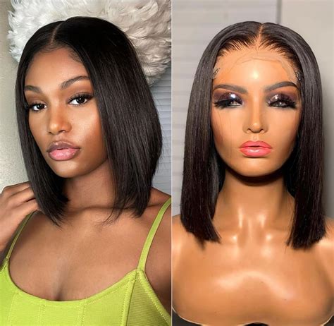 Karlami Bob Wig Human Hair Frontal Lace Wig Glueless Wigs