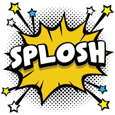 Splosh Pop Art Comic Speech Bubbles Book Sound Effects 12959089 Vector