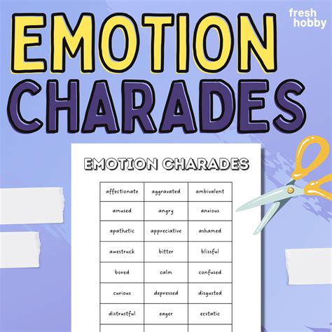 Emotion Charades Emotion Slips Icebreaker Acting Game For