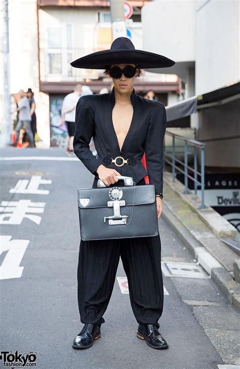 Harajuku Guy w/ Black Sombrero, Retro Suit, Telephone Briefcase ...