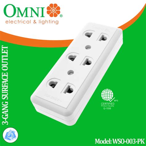 Omni 3 Gang Surface Outlet 10a 250v Wso 003 Pk Lazada Ph