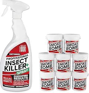 CritterKill 1L Professional Insect Killer Spray 8 X 16g PRO Smoke