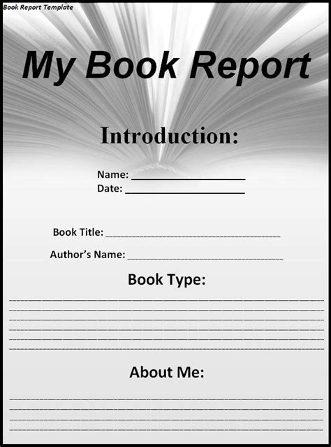 Sample Book Report | Free Word Templates