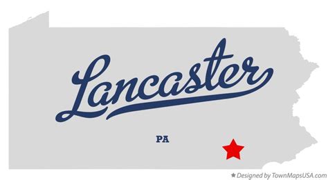 Map of Lancaster, Lancaster County, PA, Pennsylvania