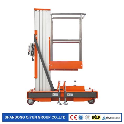 Qiyun M M Ac Dc Power Manual Single Mast Aluminum Lifting Platforms