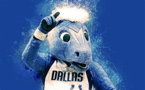 Download Wallpapers Champ Official Mascot Dallas Mavericks 4k Art