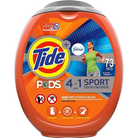 Tide PODS 4 in 1 Febreze Sport Odor Defense, Laundry Detergent Soap ...