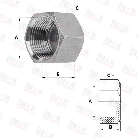 Bouchon Femelle Hexagonal Gaz Bsp Inox