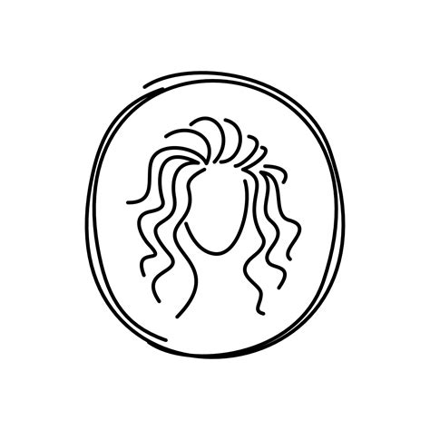 logotipo do salão de beleza vetor de ícone de penteado plano silhueta