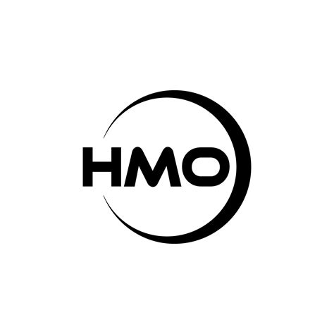 HMO letter logo design in illustration. Vector logo, calligraphy