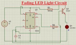 Fading Led Light Circuit Proteus The Engineering Knowledge