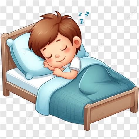 Niño Durmiendo En La Cama De Dibujos Animados Png Dibujos Dormido