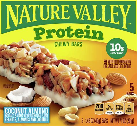 Nature Valley Protein Chewy Granola Bars Coconut Almond Gluten Free 5 Bars Brickseek